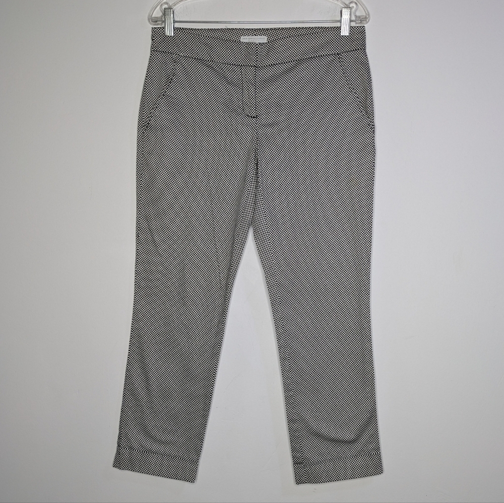 New York & Co Black White Checkered Cotton Blend Pant 4